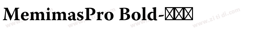 MemimasPro Bold字体转换